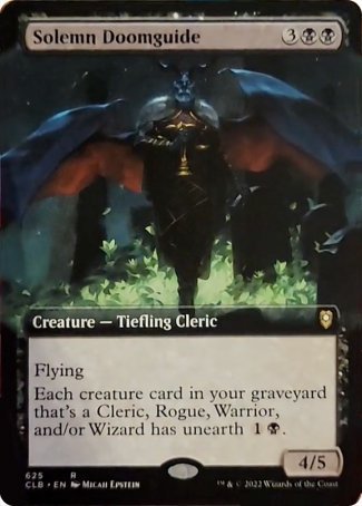 Solemn Doomguide (Extended Art) [Commander Legends: Battle for Baldur's Gate] | Exor Games New Glasgow