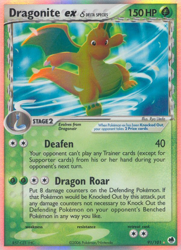 Dragonite ex (91/101) (Delta Species) [EX: Dragon Frontiers] | Exor Games New Glasgow