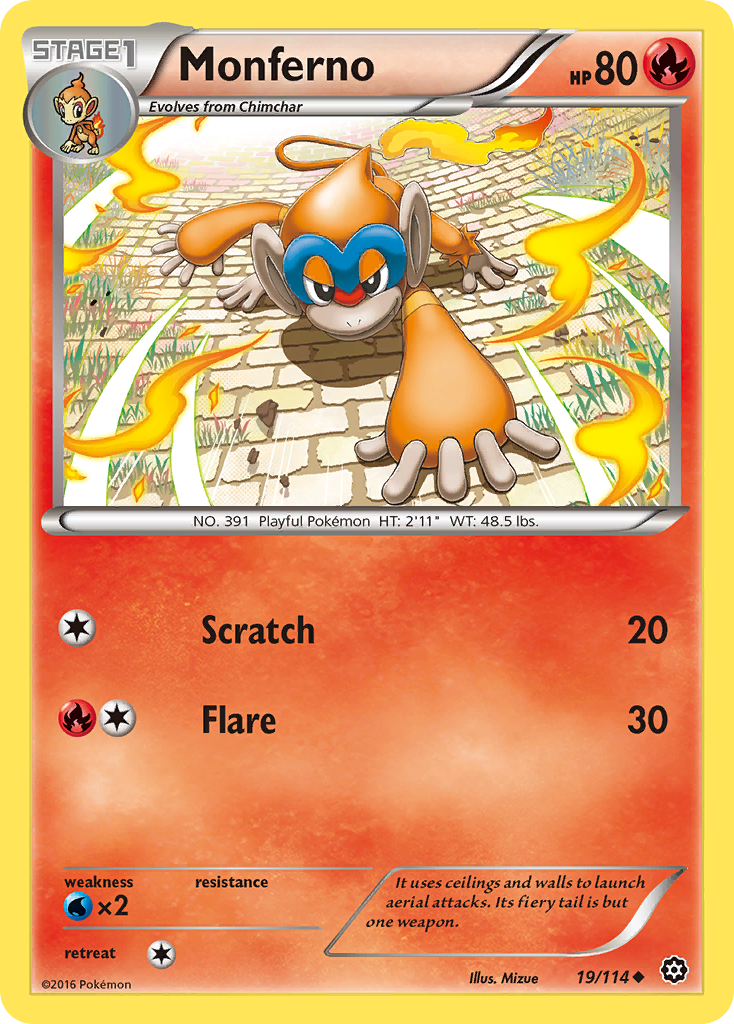 Monferno (19/114) [XY: Steam Siege] | Exor Games New Glasgow