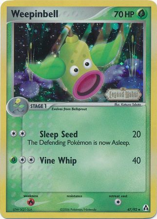 Weepinbell (47/92) (Stamped) [EX: Legend Maker] | Exor Games New Glasgow