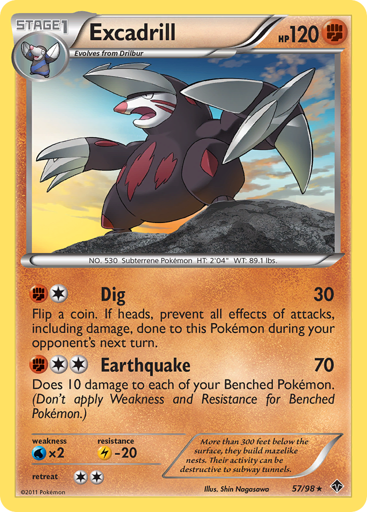 Excadrill (57/98) [Black & White: Emerging Powers] | Exor Games New Glasgow