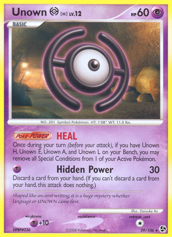 Unown H (29/106) [Diamond & Pearl: Great Encounters] | Exor Games New Glasgow