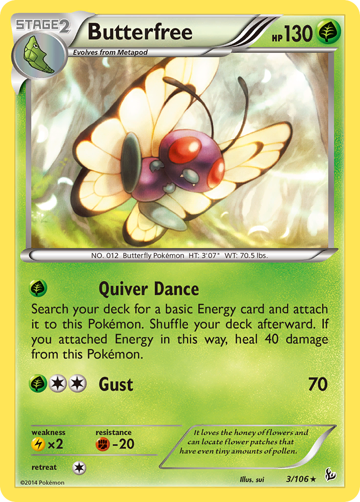 Butterfree (3/106) [XY: Flashfire] | Exor Games New Glasgow