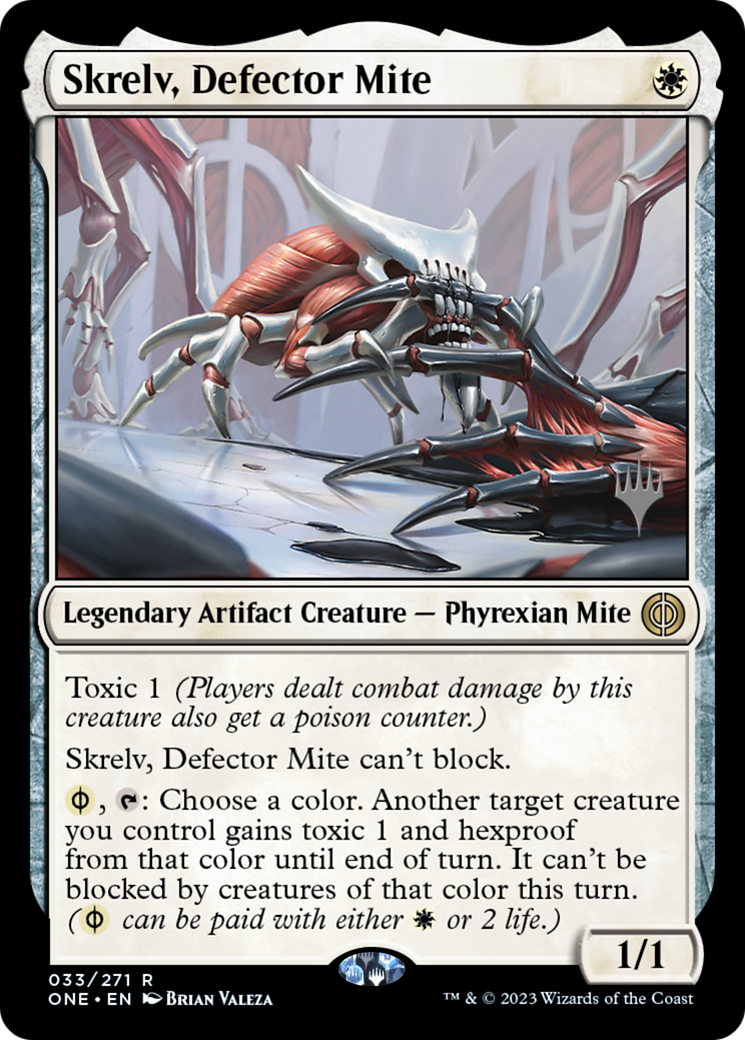 Skrelv, Defector Mite (Promo Pack) [Phyrexia: All Will Be One Promos] | Exor Games New Glasgow