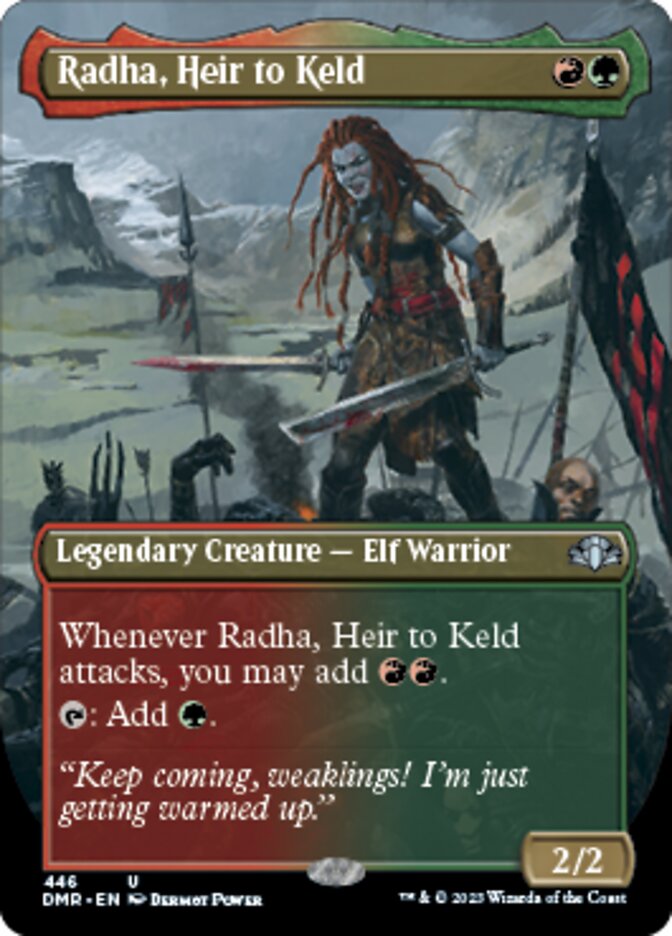 Radha, Heir to Keld (Borderless Alternate Art) [Dominaria Remastered] | Exor Games New Glasgow