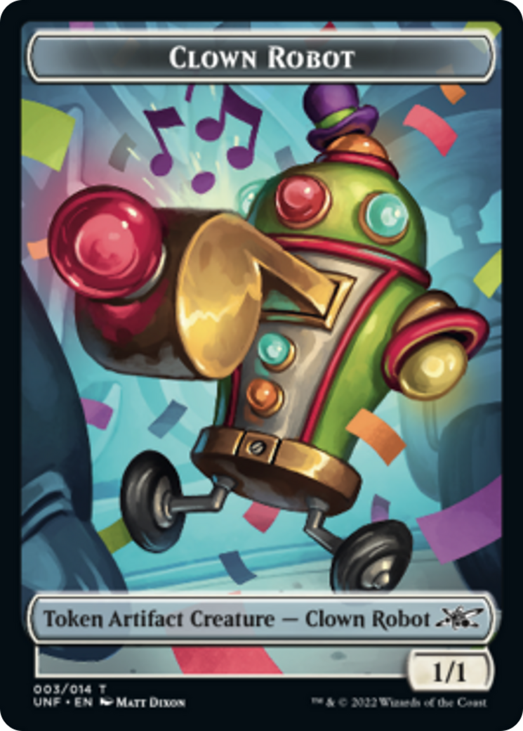 Clown Robot (003) // Food (011) Double-sided Token [Unfinity Tokens] | Exor Games New Glasgow