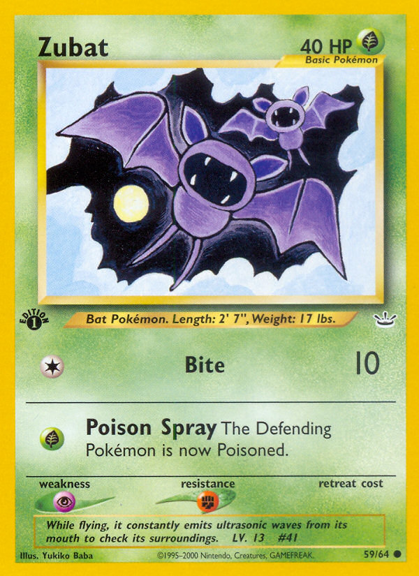 Zubat (59/64) [Neo Revelation 1st Edition] | Exor Games New Glasgow