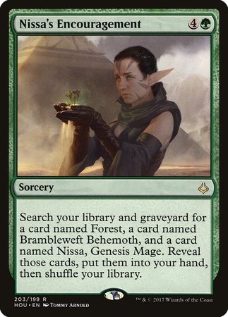 Nissa's Encouragement [Hour of Devastation] | Exor Games New Glasgow