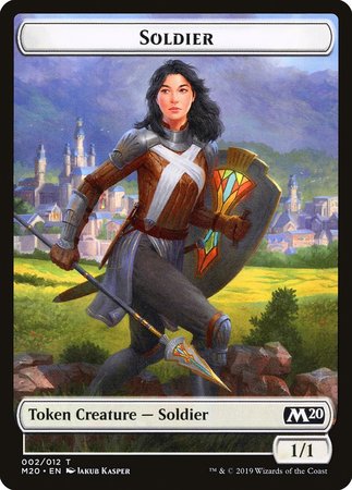 Soldier Token [Core Set 2020 Tokens] | Exor Games New Glasgow