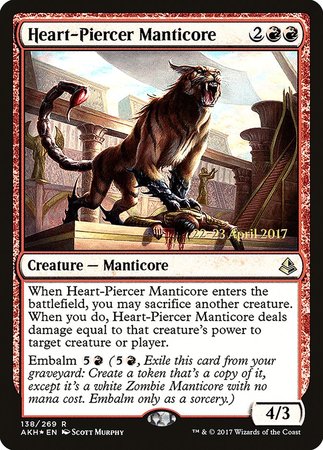 Heart-Piercer Manticore [Amonkhet Promos] | Exor Games New Glasgow