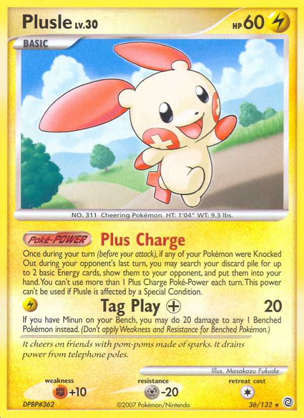 Plusle (36/132) [Diamond & Pearl: Secret Wonders] | Exor Games New Glasgow