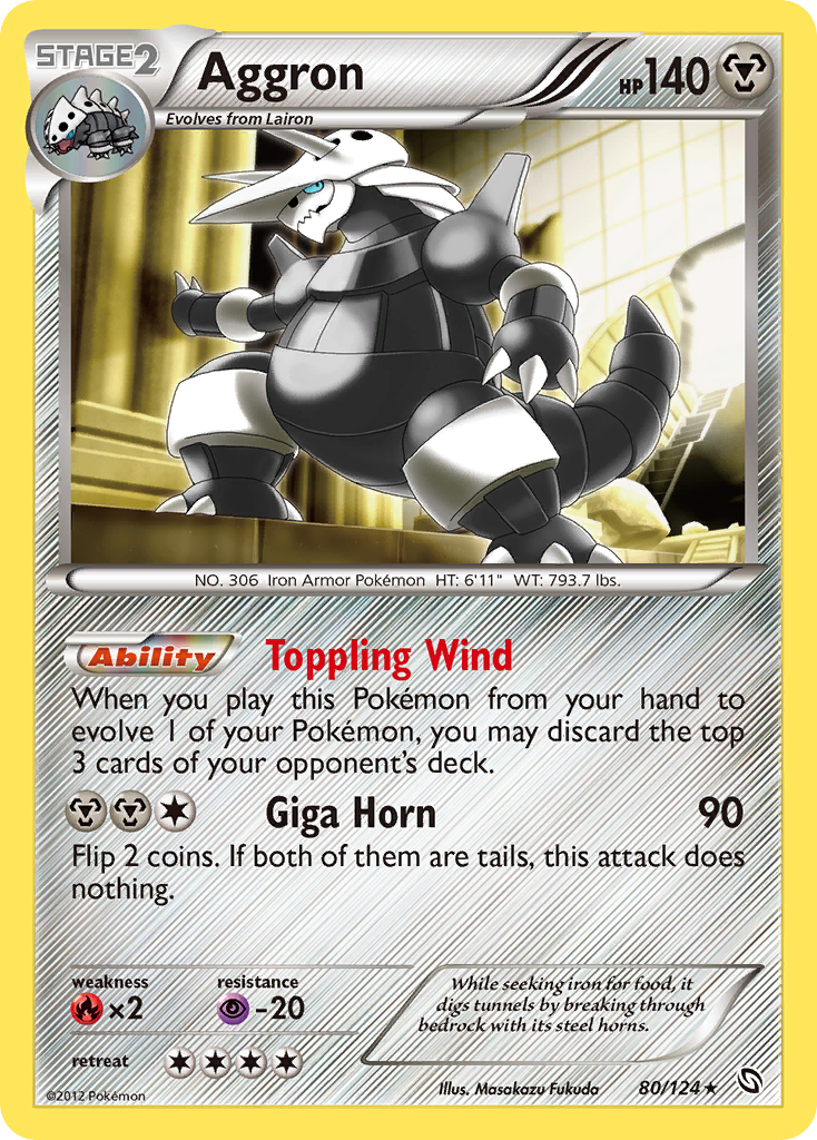 Aggron (80/124) [Black & White: Dragons Exalted] | Exor Games New Glasgow