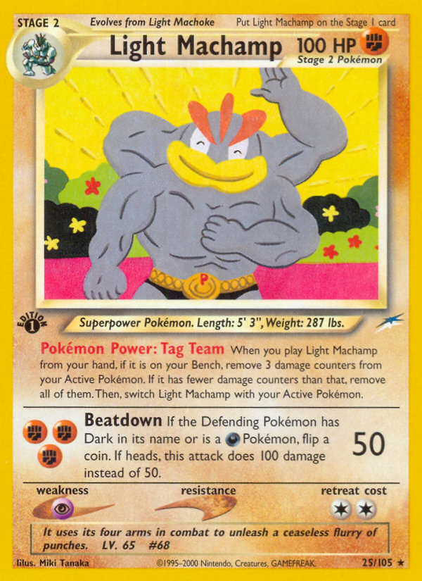 Light Machamp (25/105) [Neo Destiny 1st Edition] | Exor Games New Glasgow