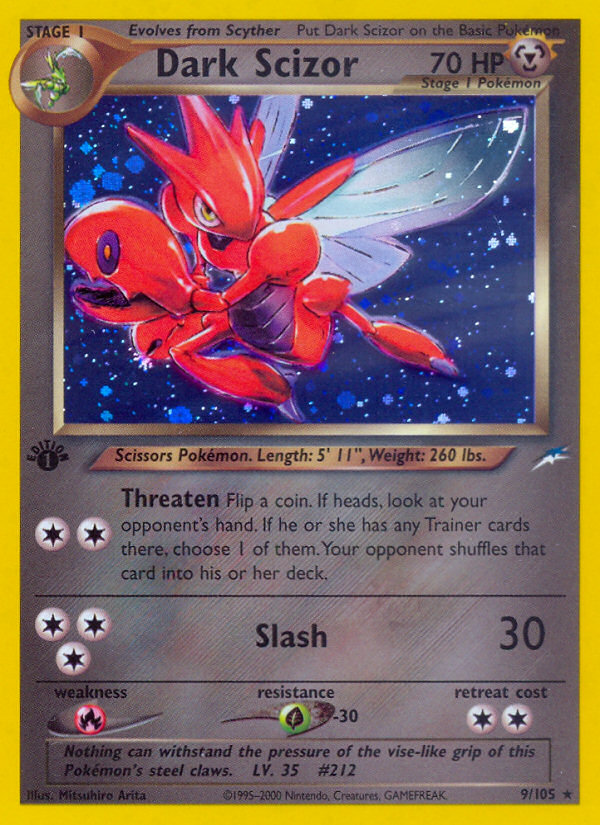 Dark Scizor (9/105) [Neo Destiny 1st Edition] | Exor Games New Glasgow