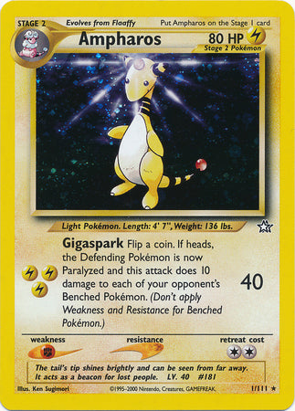 Ampharos (1/111) [Neo Genesis Unlimited] | Exor Games New Glasgow