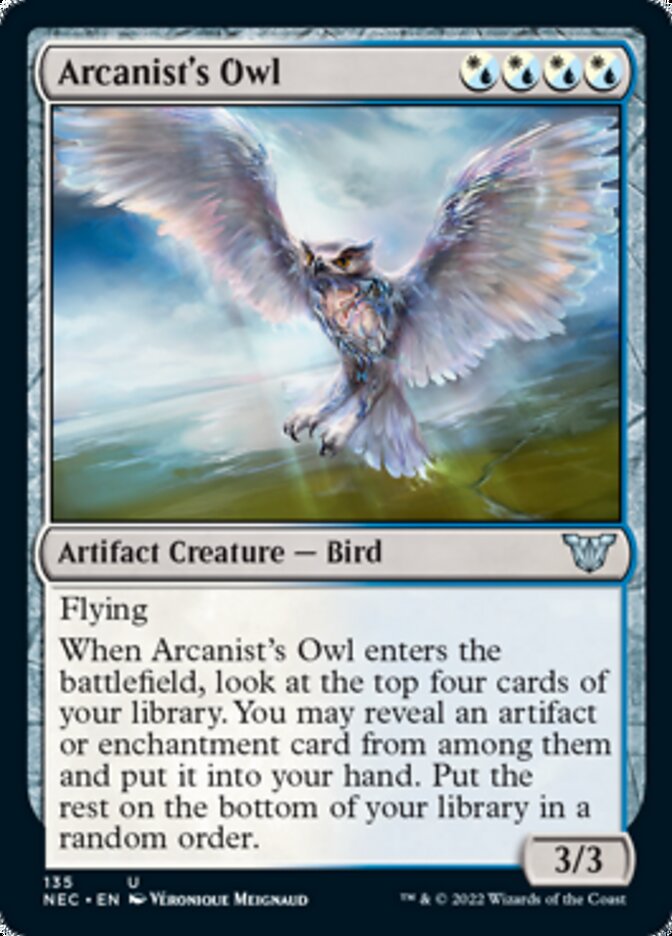 Arcanist's Owl [Kamigawa: Neon Dynasty Commander] | Exor Games New Glasgow