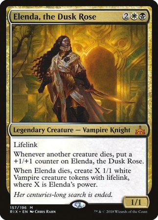 Elenda, the Dusk Rose [Rivals of Ixalan] | Exor Games New Glasgow