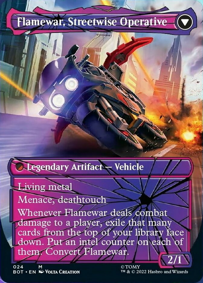 Flamewar, Brash Veteran // Flamewar, Streetwise Operative (Shattered Glass) [Universes Beyond: Transformers] | Exor Games New Glasgow