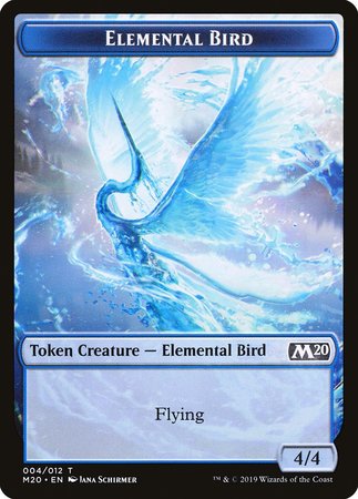 Elemental Bird Token [Core Set 2020 Tokens] | Exor Games New Glasgow