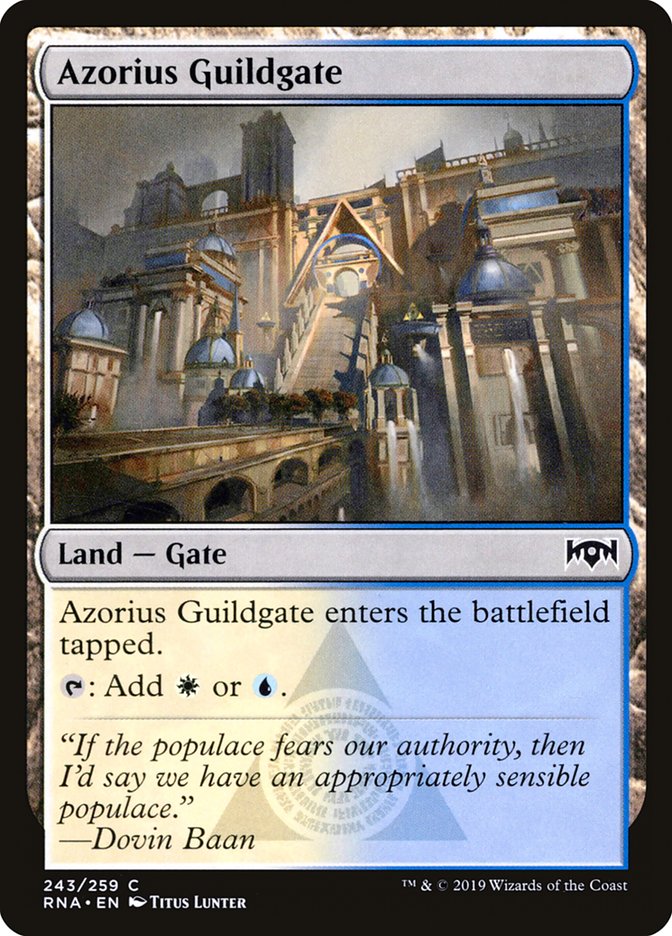 Azorius Guildgate (243/259) [Ravnica Allegiance] | Exor Games New Glasgow