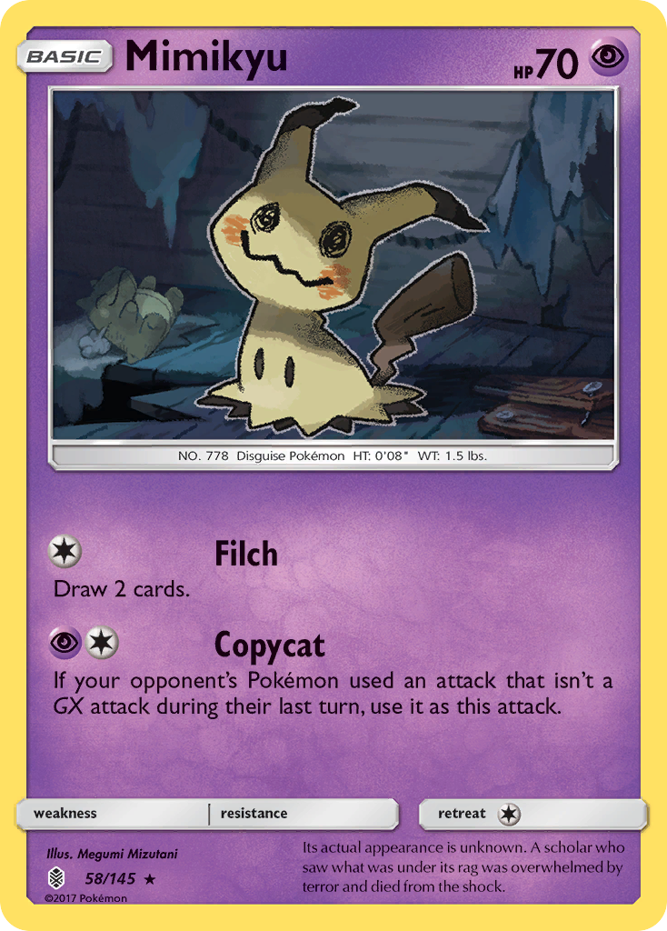 Mimikyu (58/145) [Sun & Moon: Guardians Rising] | Exor Games New Glasgow