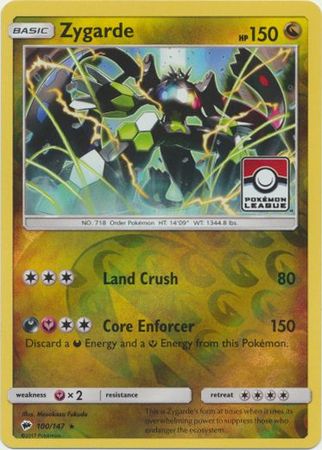 Zygarde (100/147) (League Promo) [Sun & Moon: Burning Shadows] | Exor Games New Glasgow