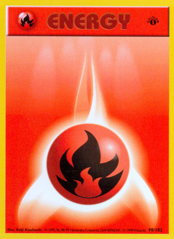 Fire Energy (98/102) (Shadowless) [Base Set 1st Edition] | Exor Games New Glasgow