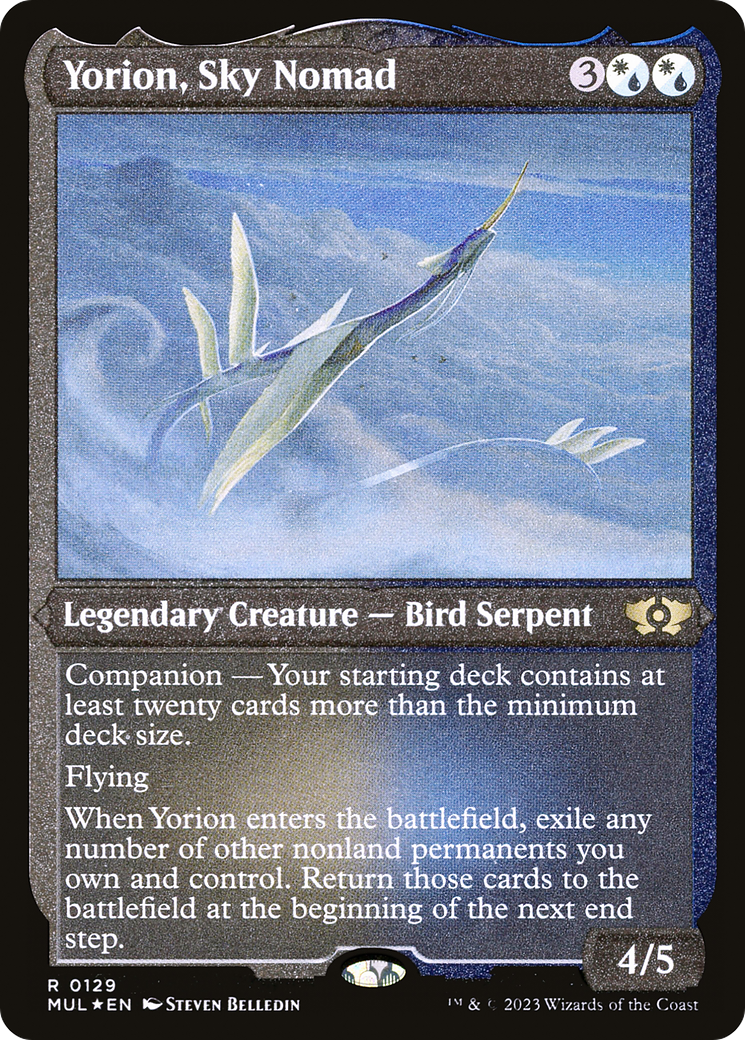 Yorion, Sky Nomad (Foil Etched) [Multiverse Legends] | Exor Games New Glasgow