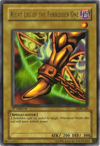 Right Leg of the Forbidden One [LOB-120] Ultra Rare | Exor Games New Glasgow