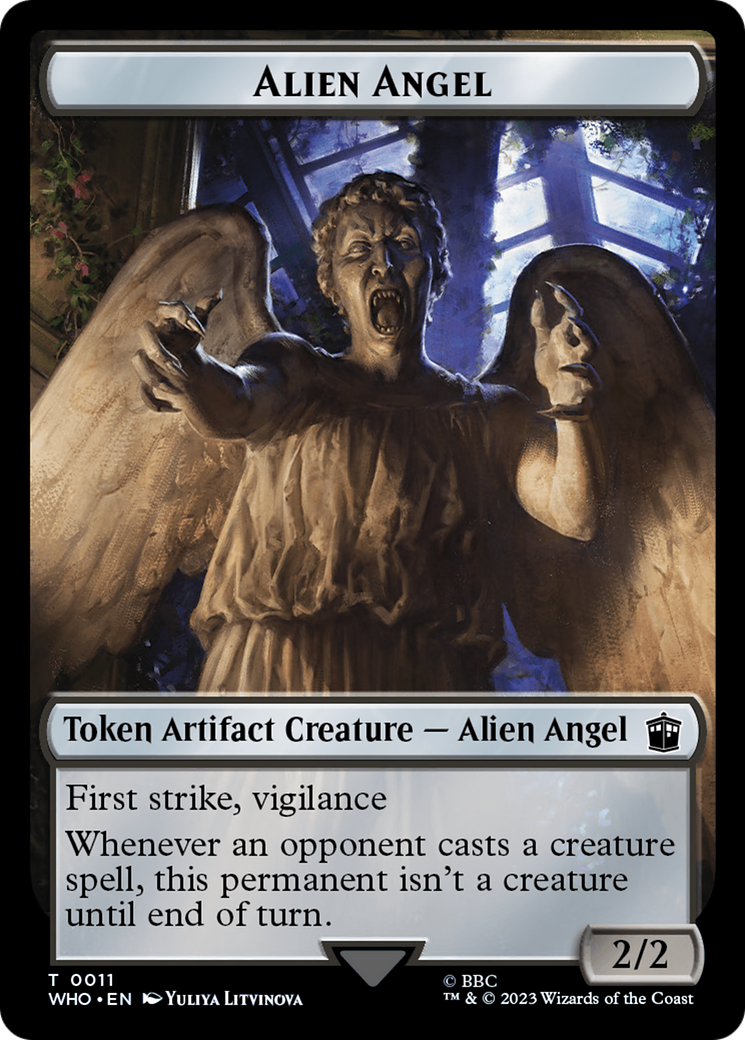 Alien Angel // Clue (0021) Double-Sided Token [Doctor Who Tokens] | Exor Games New Glasgow