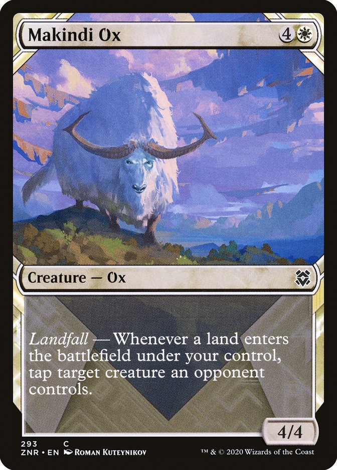 Makindi Ox (Showcase) [Zendikar Rising] | Exor Games New Glasgow