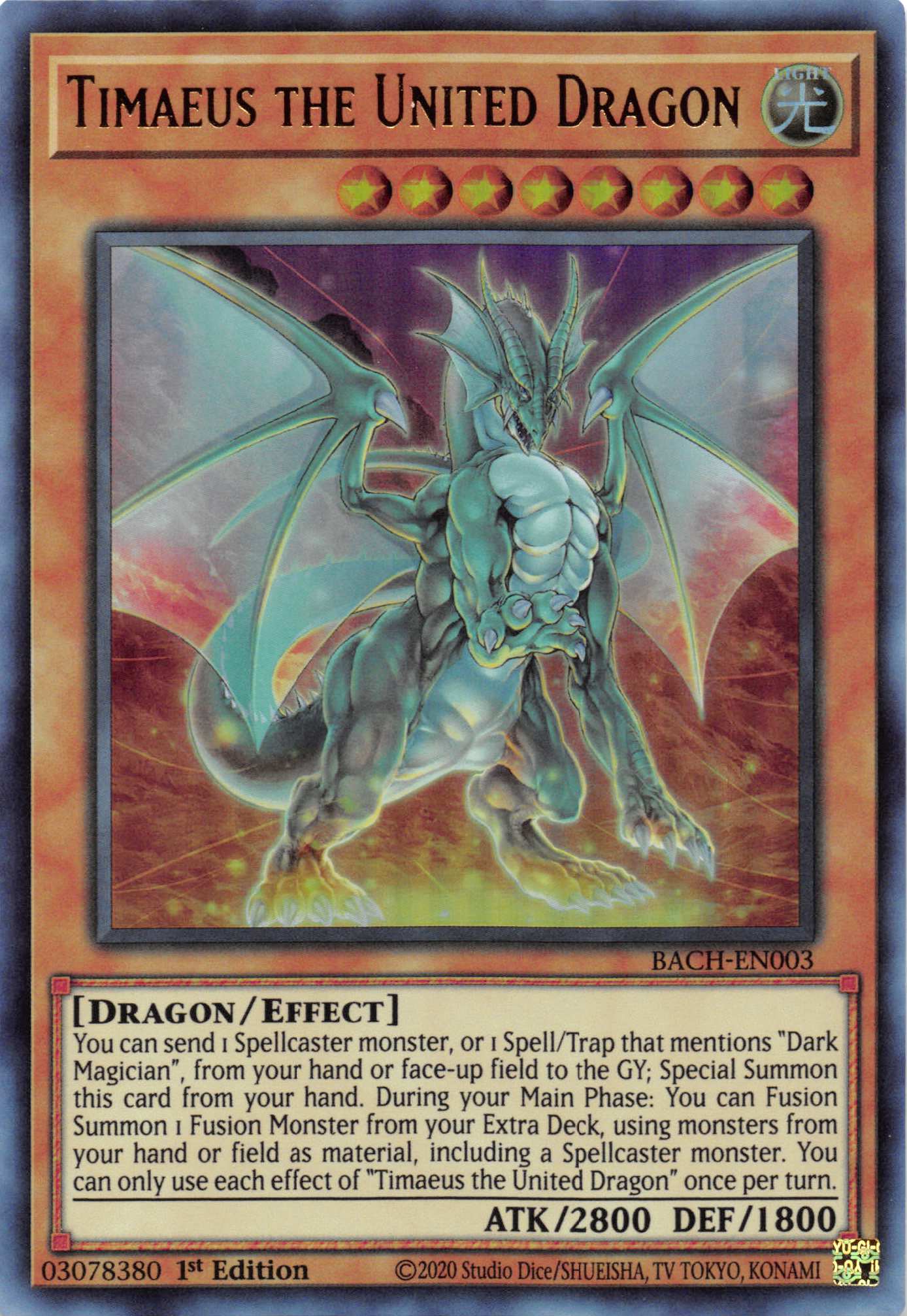 Timaeus the United Dragon [BACH-EN003] Ultra Rare | Exor Games New Glasgow