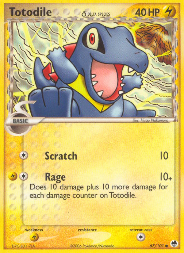 Totodile (67/101) (Delta Species) [EX: Dragon Frontiers] | Exor Games New Glasgow