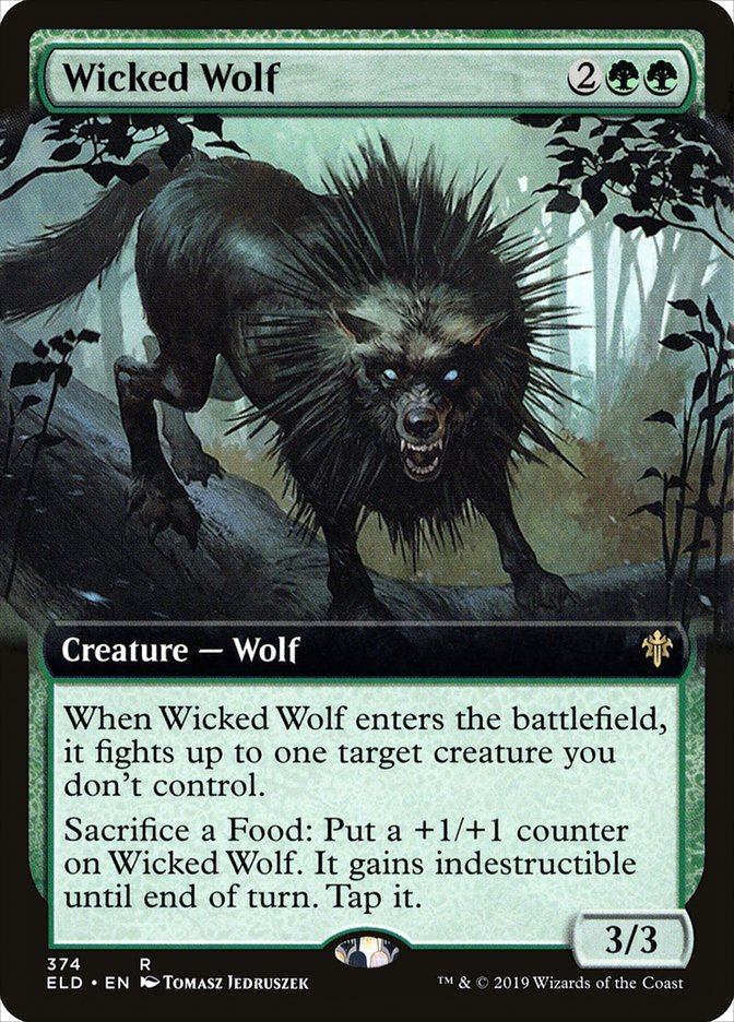 Wicked Wolf (Extended Art) [Throne of Eldraine] | Exor Games New Glasgow