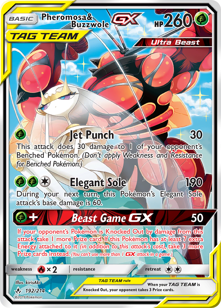 Pheromosa & Buzzwole GX (192/214) [Sun & Moon: Unbroken Bonds] | Exor Games New Glasgow