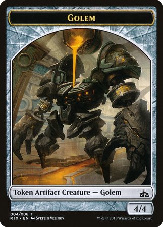 Golem Token (004) [Rivals of Ixalan Tokens] | Exor Games New Glasgow