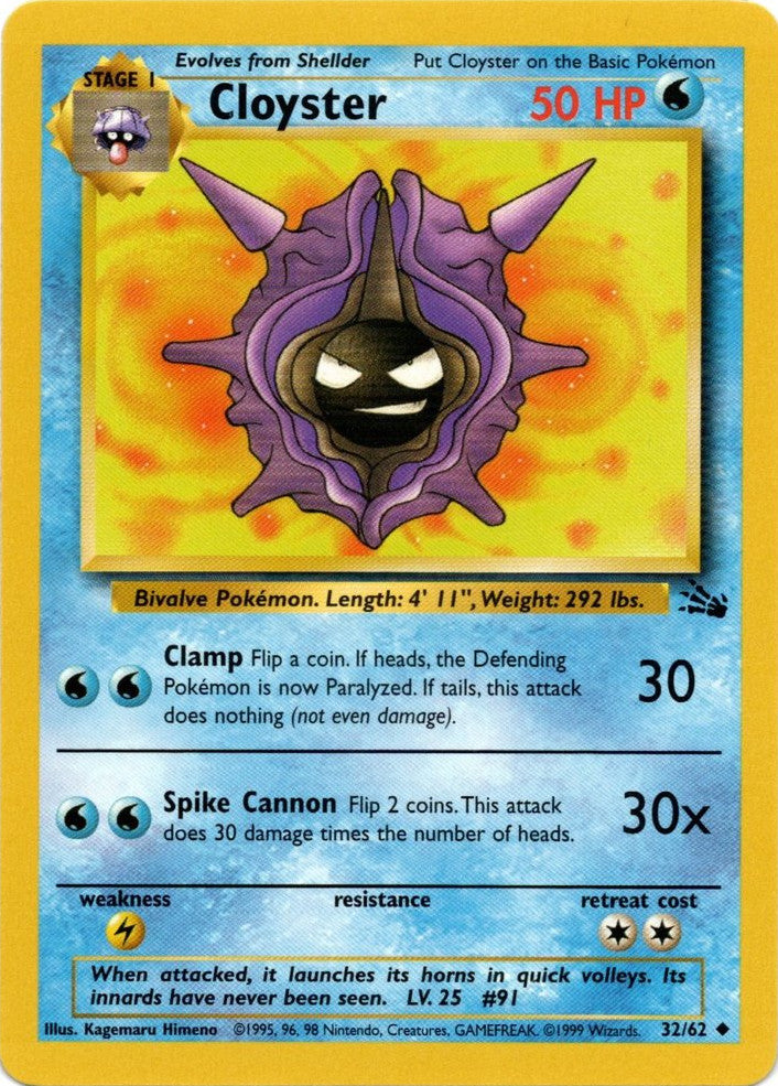 Cloyster (32/62) [Fossil Unlimited] | Exor Games New Glasgow