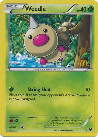 Weedle (1/12) [McDonald's Promos: 2014 Collection] | Exor Games New Glasgow