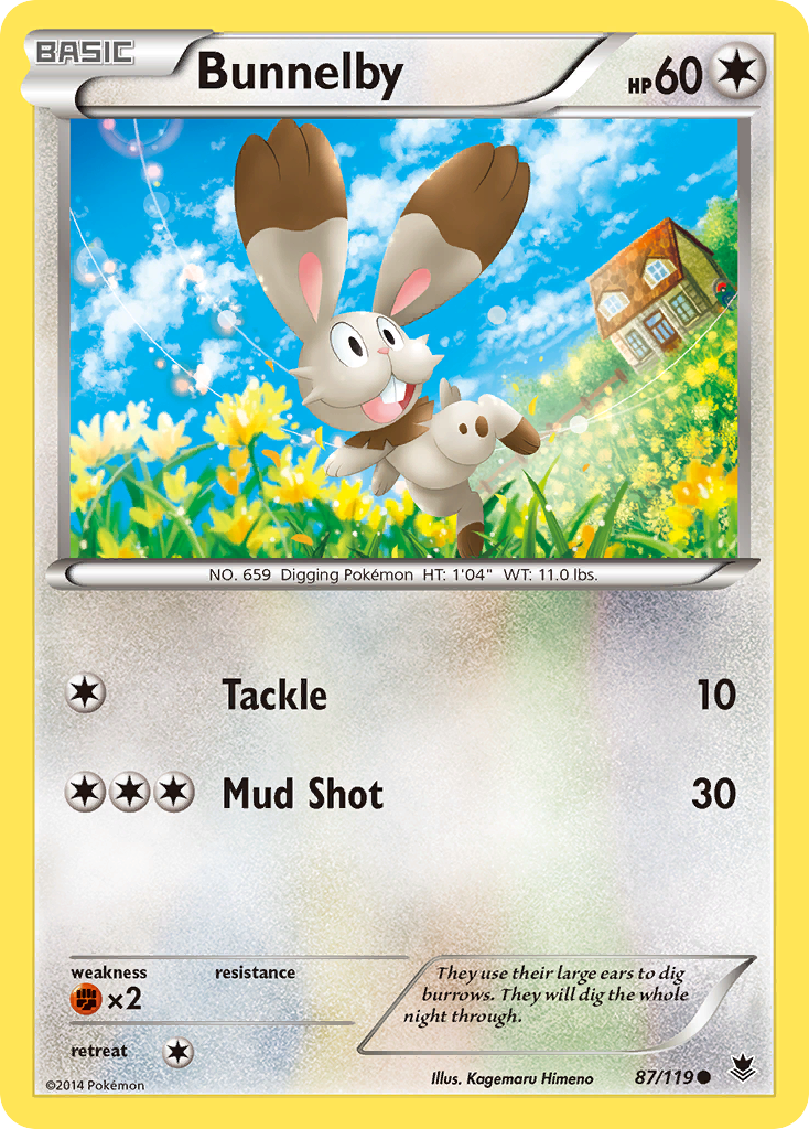 Bunnelby (87/119) [XY: Phantom Forces] | Exor Games New Glasgow