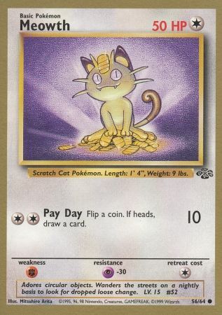 Meowth (56/64) (Gold Bordered Promo) [Jungle Unlimited] | Exor Games New Glasgow