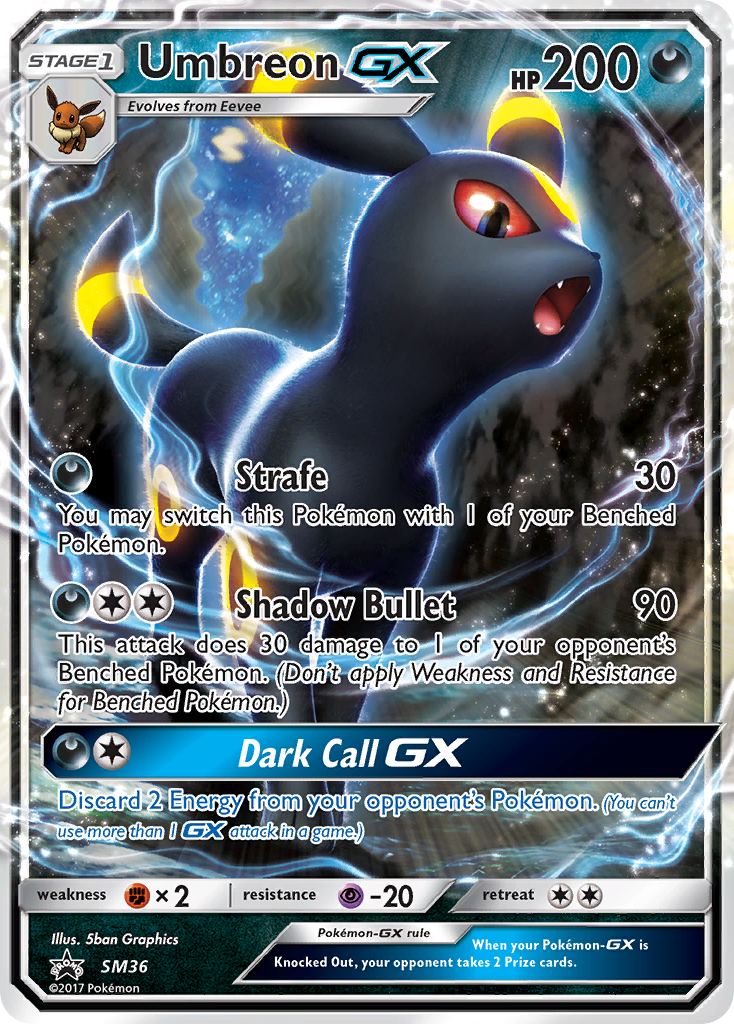 Umbreon GX (SM36) [Sun & Moon: Black Star Promos] | Exor Games New Glasgow