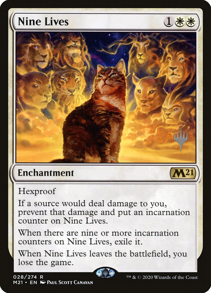 Nine Lives (Promo Pack) [Core Set 2021 Promos] | Exor Games New Glasgow