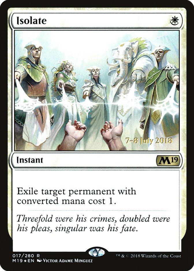 Isolate  [Core Set 2019 Prerelease Promos] | Exor Games New Glasgow