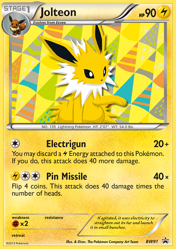 Jolteon (BW91) [Black & White: Black Star Promos] | Exor Games New Glasgow