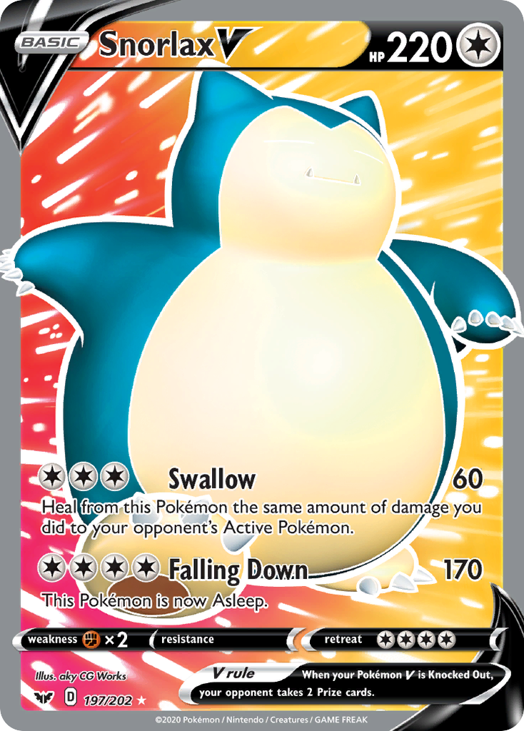 Snorlax V (197/202) [Sword & Shield: Base Set] | Exor Games New Glasgow