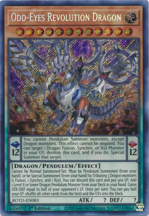 Odd-Eyes Revolution Dragon [ROTD-EN083] Secret Rare | Exor Games New Glasgow