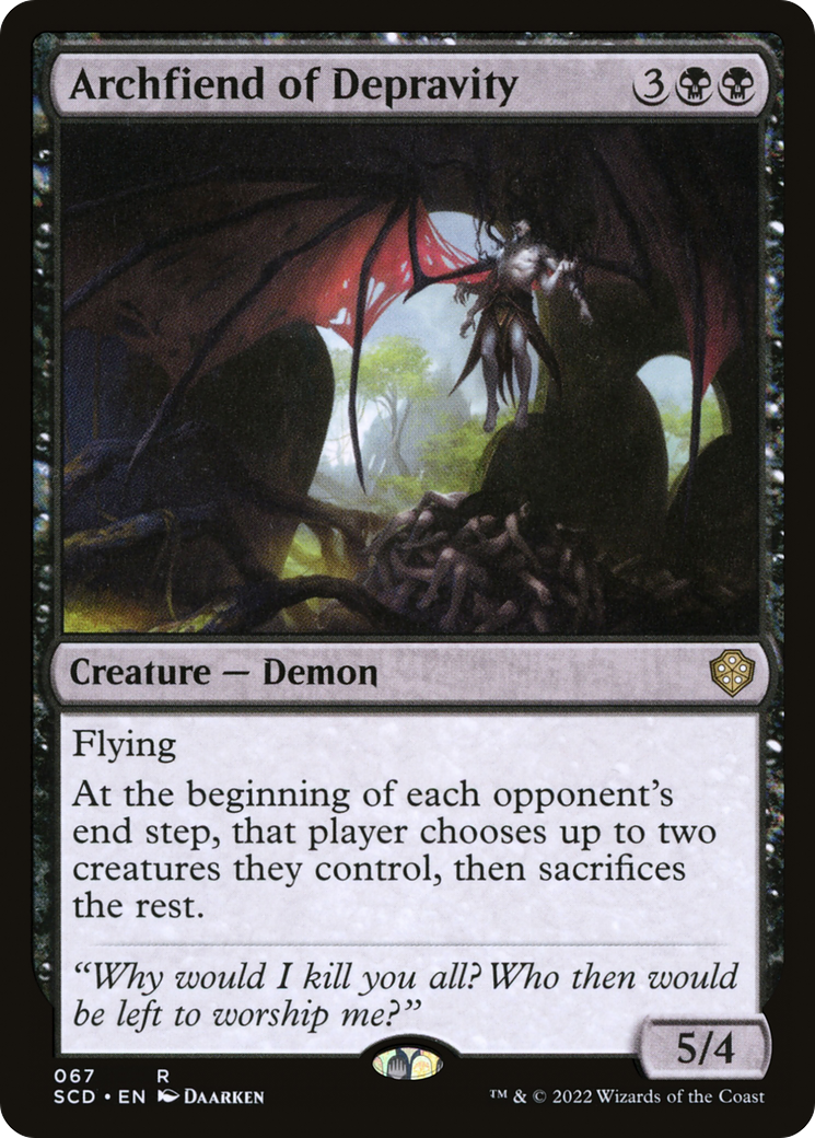 Archfiend of Depravity [Starter Commander Decks] | Exor Games New Glasgow