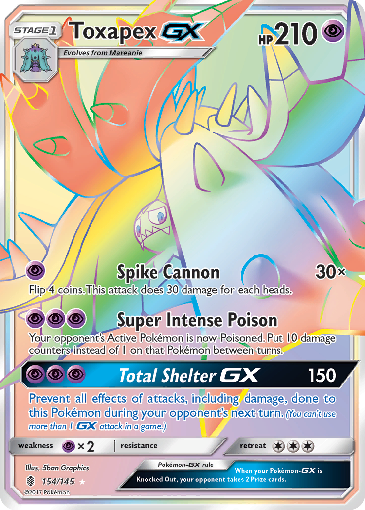 Toxapex GX (154/145) [Sun & Moon: Guardians Rising] | Exor Games New Glasgow