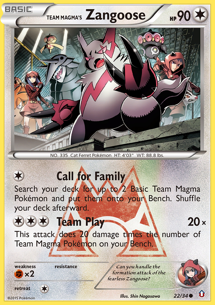 Team Magma's Zangoose (22/34) [XY: Double Crisis] | Exor Games New Glasgow