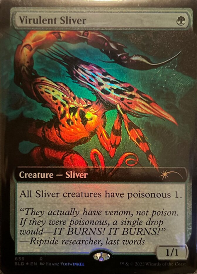 Virulent Sliver (Extended Art) [Secret Lair Drop Promos] | Exor Games New Glasgow